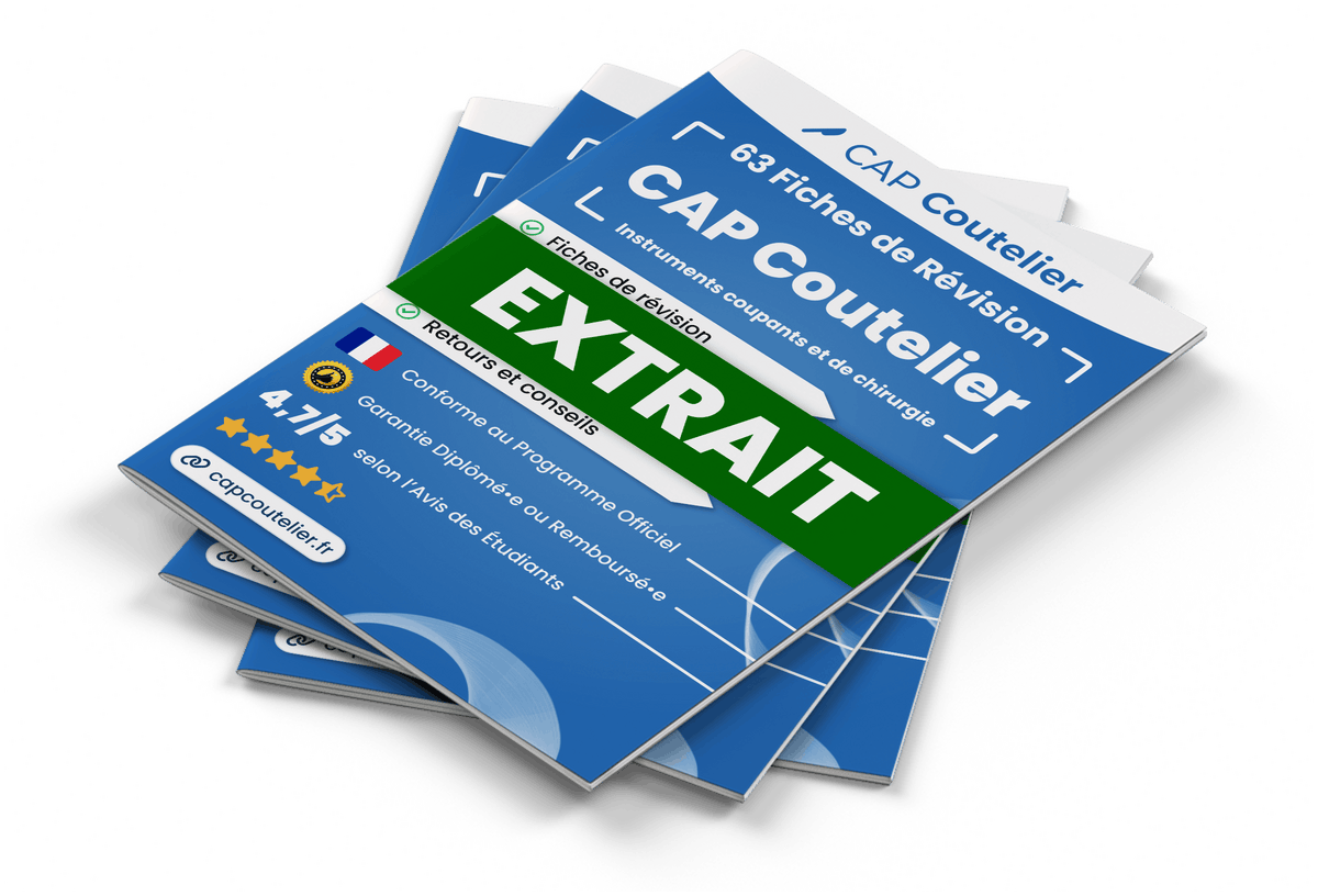 Extrait Fiches Révision gratuites CAP Coutelier